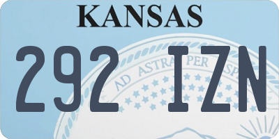 KS license plate 292IZN