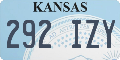 KS license plate 292IZY