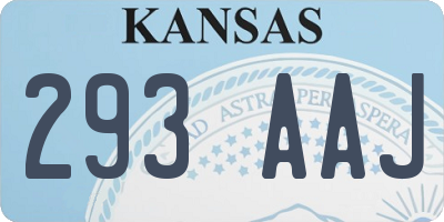 KS license plate 293AAJ