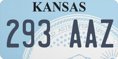 KS license plate 293AAZ