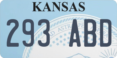 KS license plate 293ABD