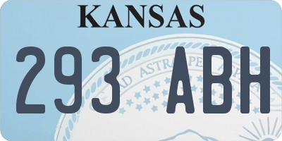 KS license plate 293ABH
