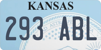 KS license plate 293ABL