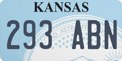 KS license plate 293ABN