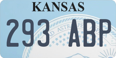 KS license plate 293ABP