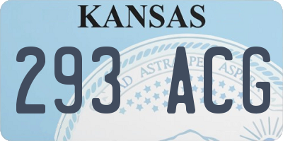 KS license plate 293ACG