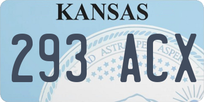 KS license plate 293ACX