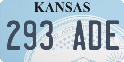 KS license plate 293ADE
