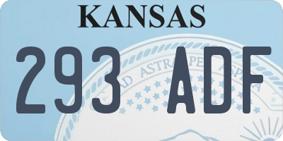 KS license plate 293ADF