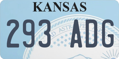 KS license plate 293ADG