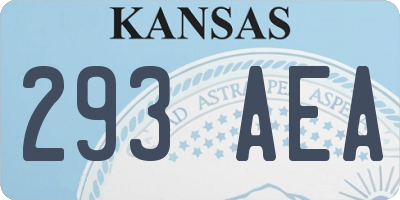 KS license plate 293AEA