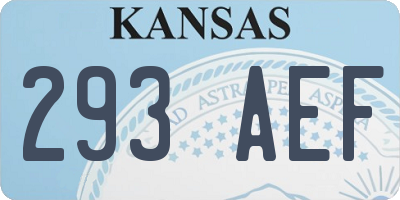 KS license plate 293AEF