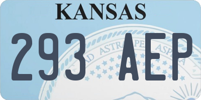 KS license plate 293AEP