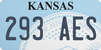 KS license plate 293AES
