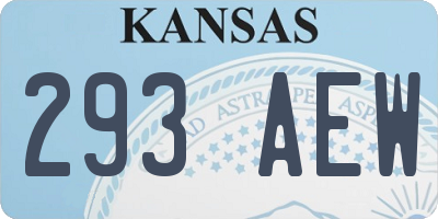 KS license plate 293AEW