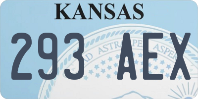 KS license plate 293AEX
