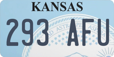 KS license plate 293AFU