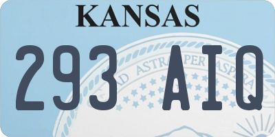 KS license plate 293AIQ
