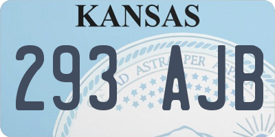 KS license plate 293AJB