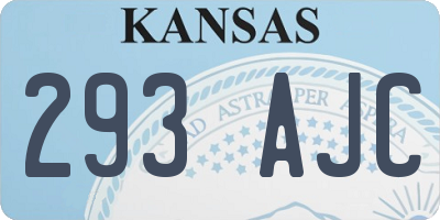 KS license plate 293AJC
