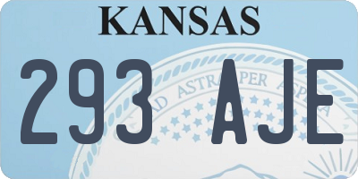 KS license plate 293AJE