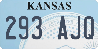 KS license plate 293AJQ
