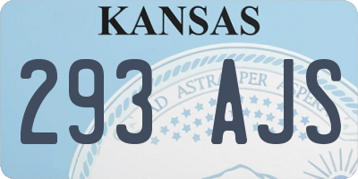 KS license plate 293AJS