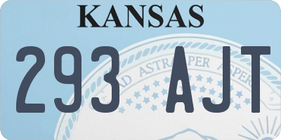 KS license plate 293AJT