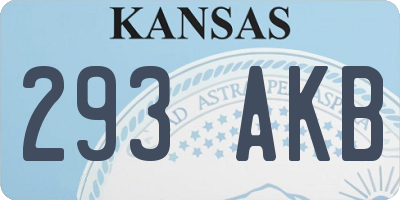KS license plate 293AKB