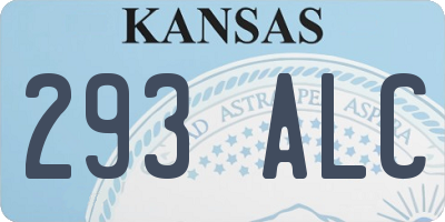 KS license plate 293ALC
