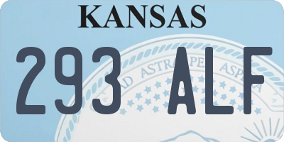 KS license plate 293ALF