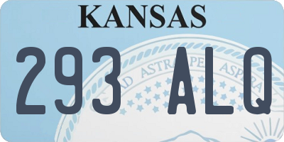 KS license plate 293ALQ