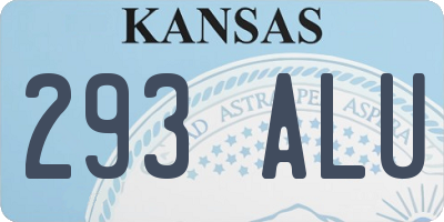KS license plate 293ALU