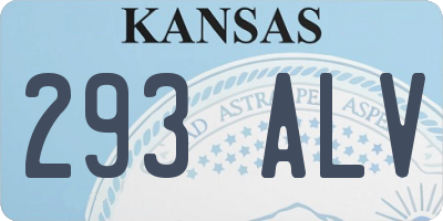 KS license plate 293ALV