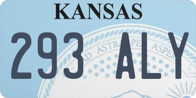 KS license plate 293ALY