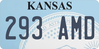 KS license plate 293AMD