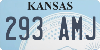 KS license plate 293AMJ