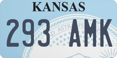KS license plate 293AMK