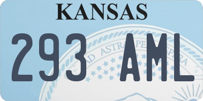 KS license plate 293AML