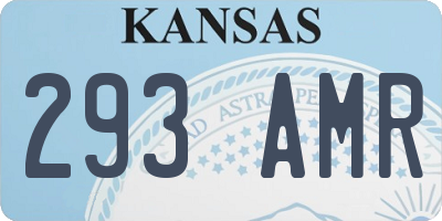 KS license plate 293AMR