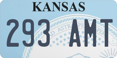 KS license plate 293AMT