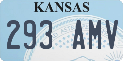 KS license plate 293AMV
