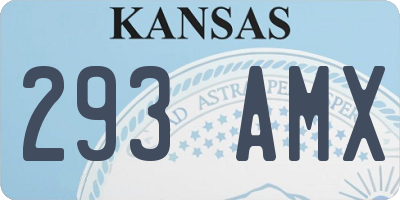 KS license plate 293AMX