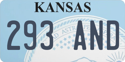KS license plate 293AND