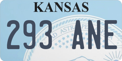 KS license plate 293ANE