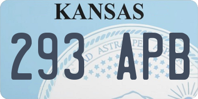 KS license plate 293APB
