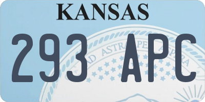 KS license plate 293APC