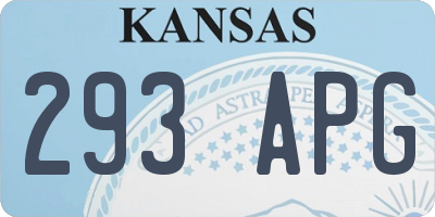 KS license plate 293APG
