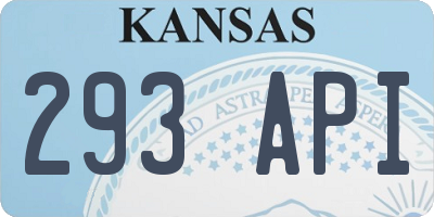 KS license plate 293API