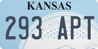 KS license plate 293APT